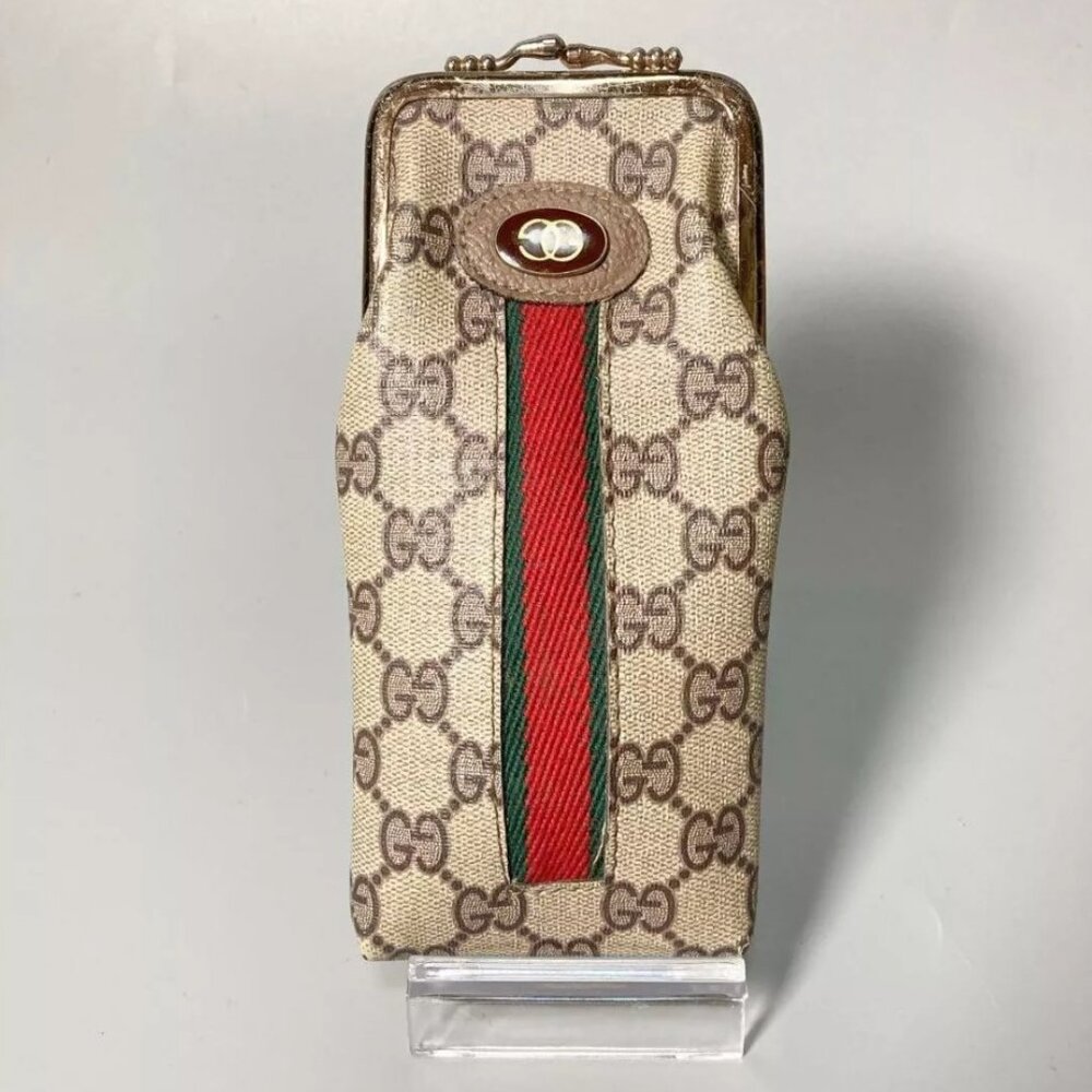 GUCCI Sherry Line GG Pattern Eyeglass Pouch Case